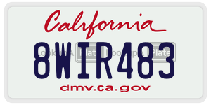 8WIR483 license plate in California