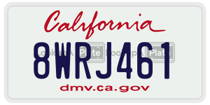 8WRJ461 license plate in California