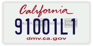 91001L1 license plate in California