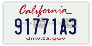 91771A3  license plate in CA