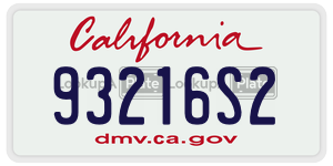 93216S2  license plate in CA