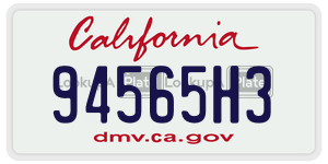 94565H3 license plate in California