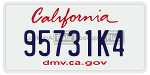95731K4  license plate in CA