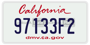 97133F2 license plate in California