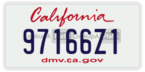 97166Z1 license plate in California