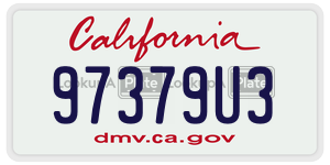 97379U3  license plate in CA