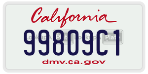 99809C1  license plate in CA