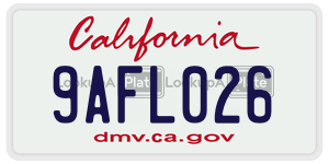9AFL026 license plate in California