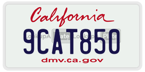 9CAT850  license plate in CA