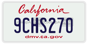 9CHS270 license plate in California