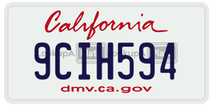 9CIH594 license plate in California