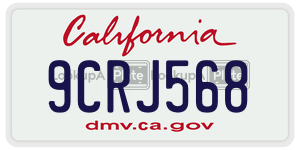 9CRJ568 license plate in California