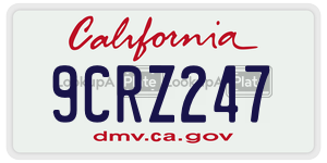 9CRZ247  license plate in CA