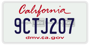 9CTJ207  license plate in CA