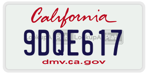 9DQE617 (CA) License Plate: User Reports & Vehicle Information!