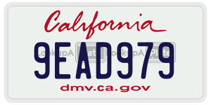 9EAD979  license plate in CA