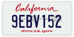 9EBV152 license plate in California
