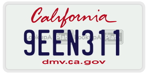 9EEN311 license plate in California