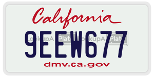 9EEW677 license plate in California