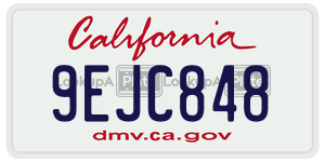 9EJC848 license plate in California