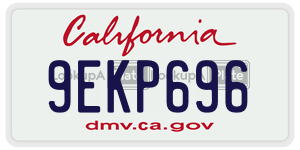 9EKP696 license plate in California