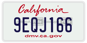 9EQJ166 license plate in California
