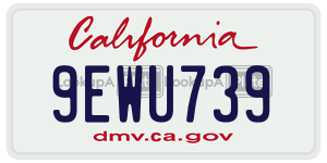9EWU739  license plate in CA