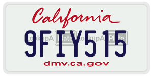 9FIY515 license plate in California