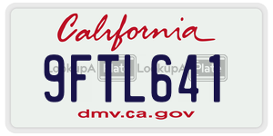 9FTL641 license plate in California