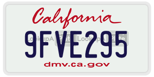 9FVE295 license plate in California