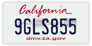 9GLS855 license plate in California