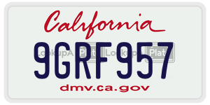 9GRF957  license plate in CA