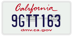 9GTT163 license plate in California