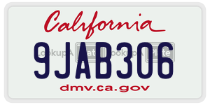 9JAB306  license plate in CA