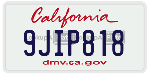 9JIP818 license plate in California