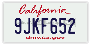 9JKF652 license plate in California