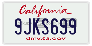 9JKS699 license plate in California