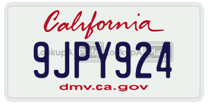 9JPY924  license plate in CA