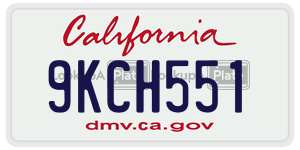 9KCH551 license plate in California