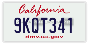 9KQT341 license plate in California