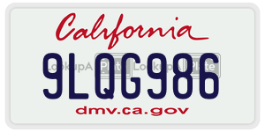 9LQG986 license plate in California