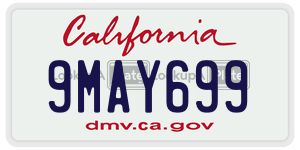 9MAY699 license plate in California