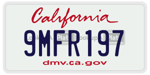 9MFR197  license plate in CA