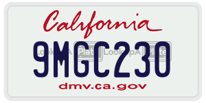 9MGC230 license plate in California
