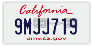 9MJJ719 license plate in California