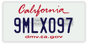 9MLX097 license plate in California