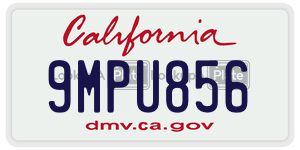 9MPU856 license plate in California