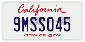 9MSS045 license plate in California