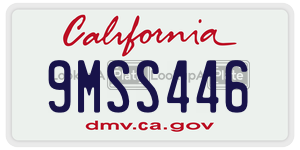 9MSS446 license plate in California