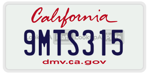9MTS315 license plate in California